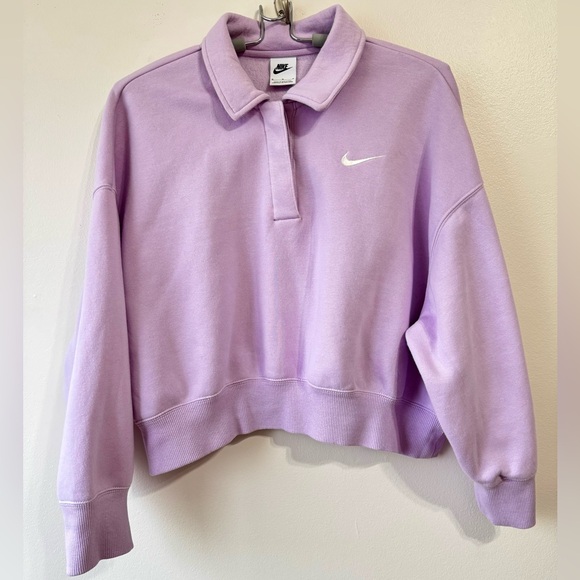 Nike Women's Light Purple Sweatshirt - Picture 2 of 5